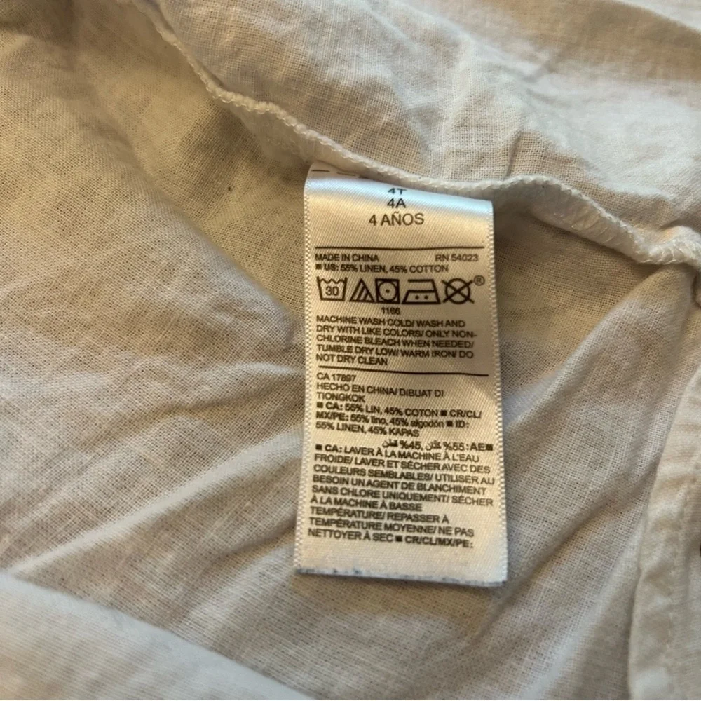 White Linen Blend Button Up Shirt Bundle | 4T Boys | 2-Pack | Old Navy